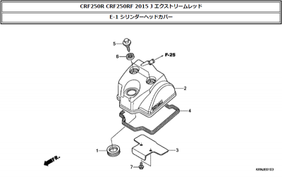 CRF250R CRF250RF 2015 J エクストリームレッド HONDA純正パーツ通信